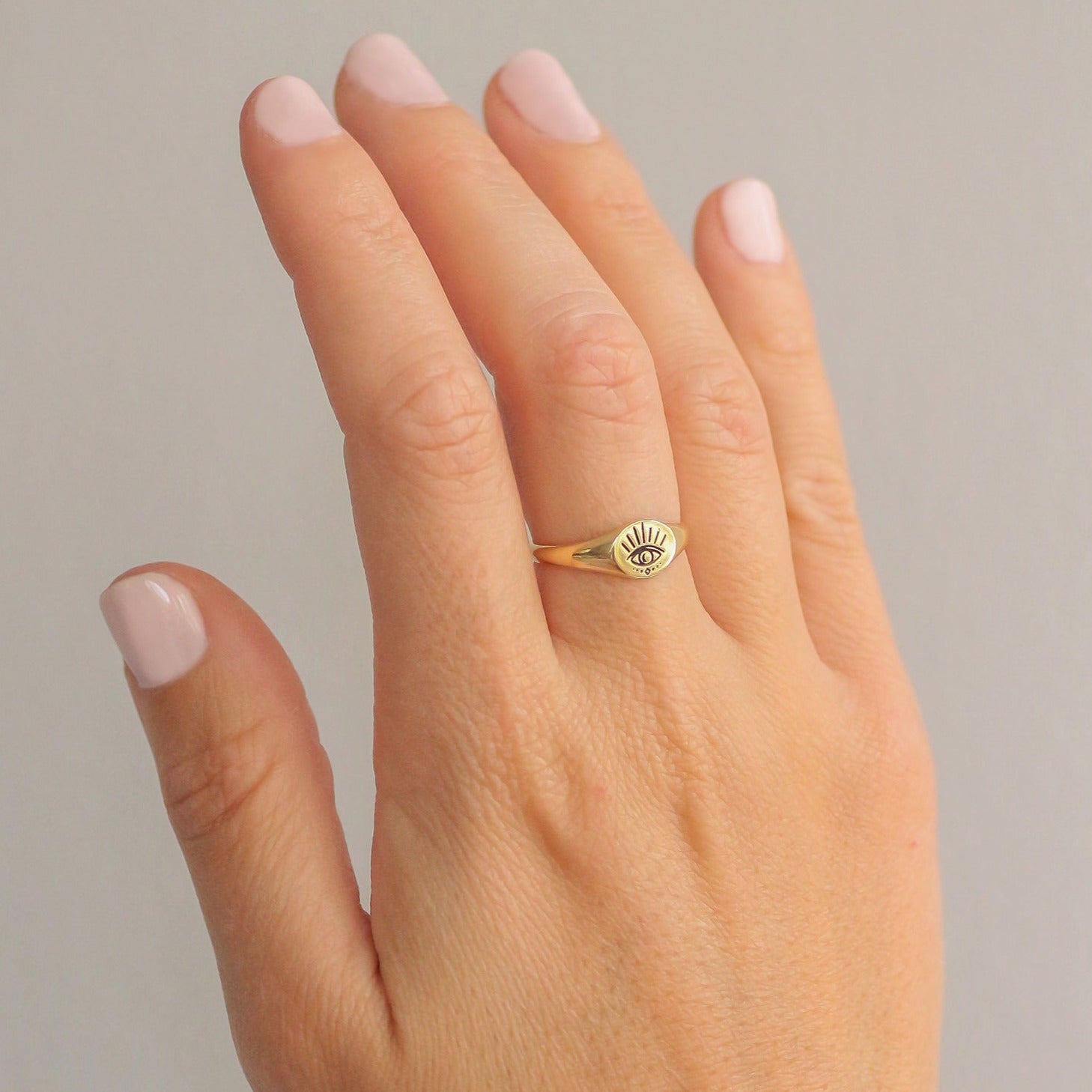 Evil Eye ring 14k Gold