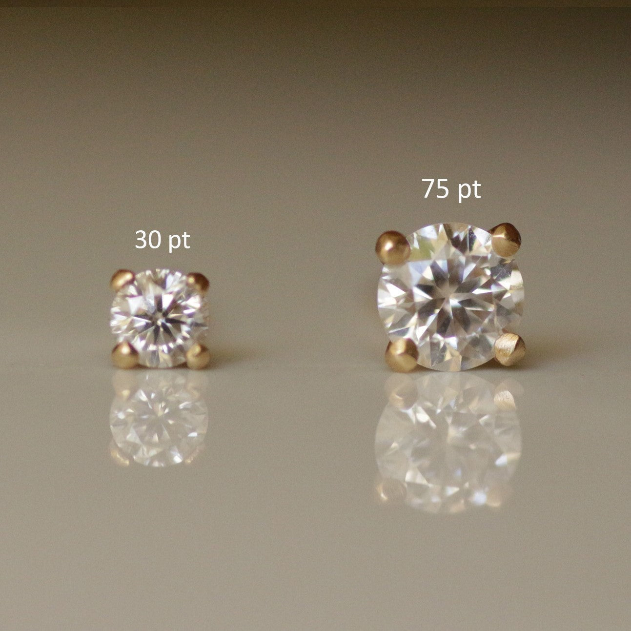 Diamond stud 0.30 ct