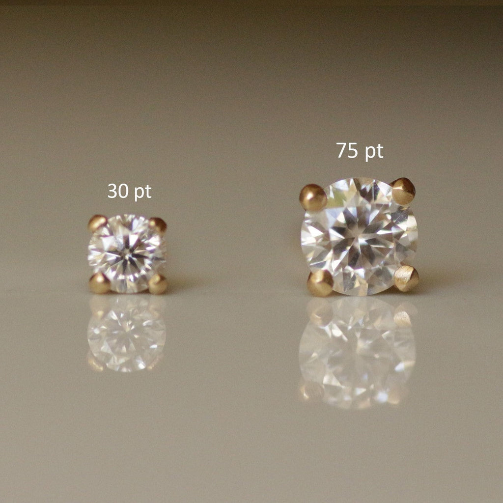 Diamond stud 0.75 ct