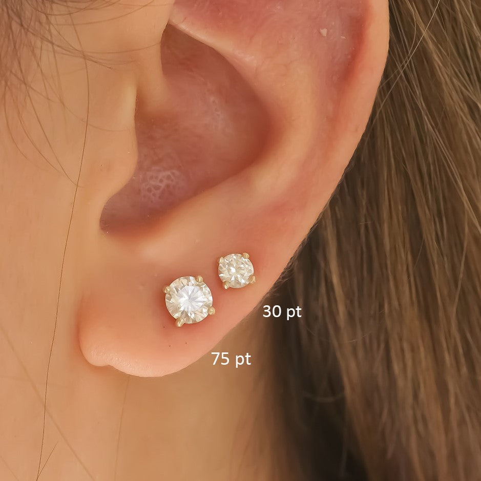 Diamond stud 0.75 ct