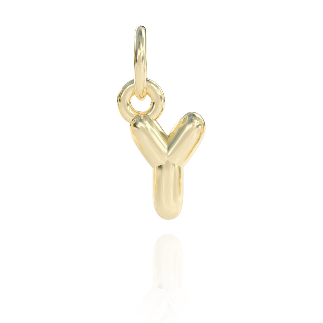 Letter Y Charm 14k gold