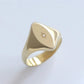 Marquise Diamond Signet ring 14k Gold
