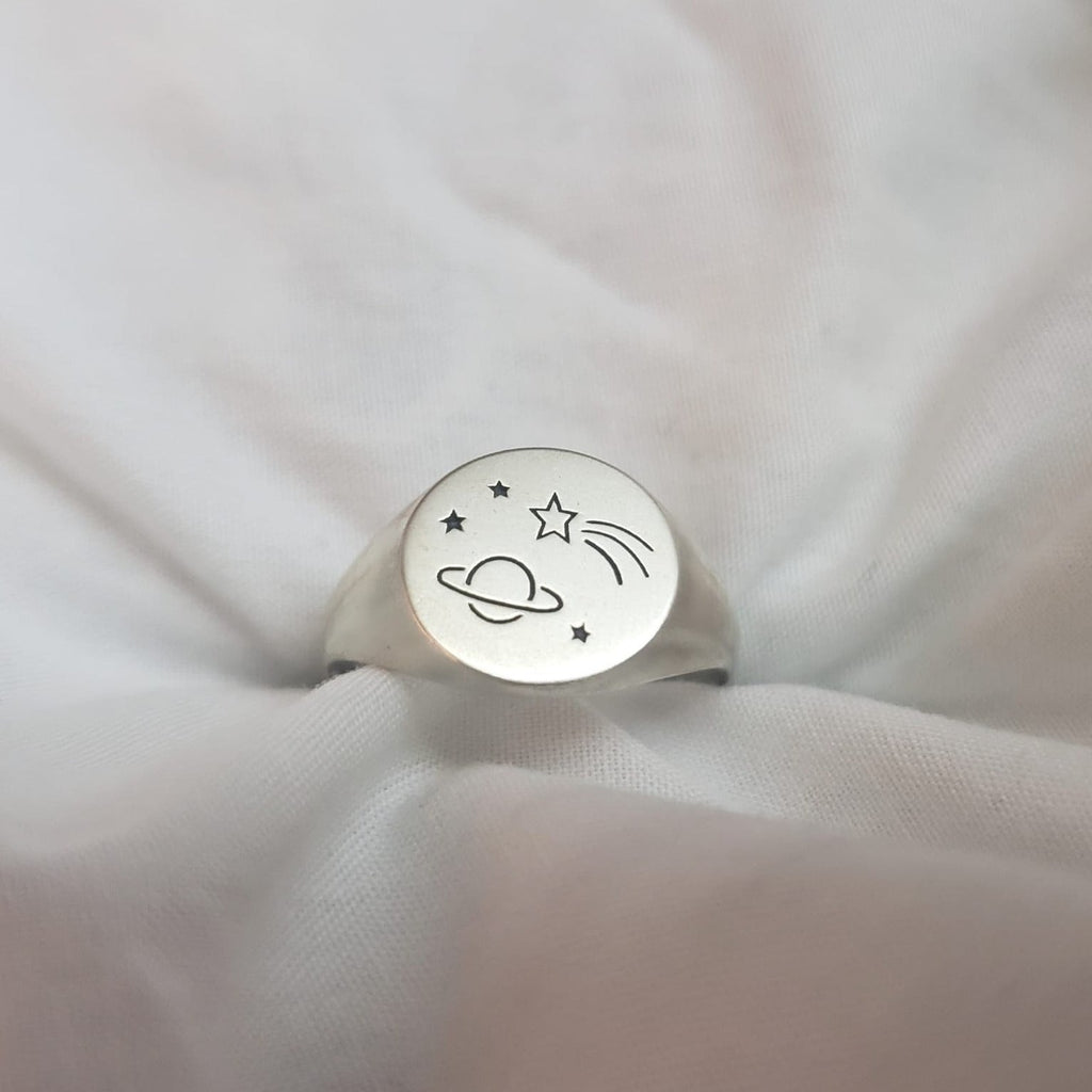 Galaxy Signet Ring silver