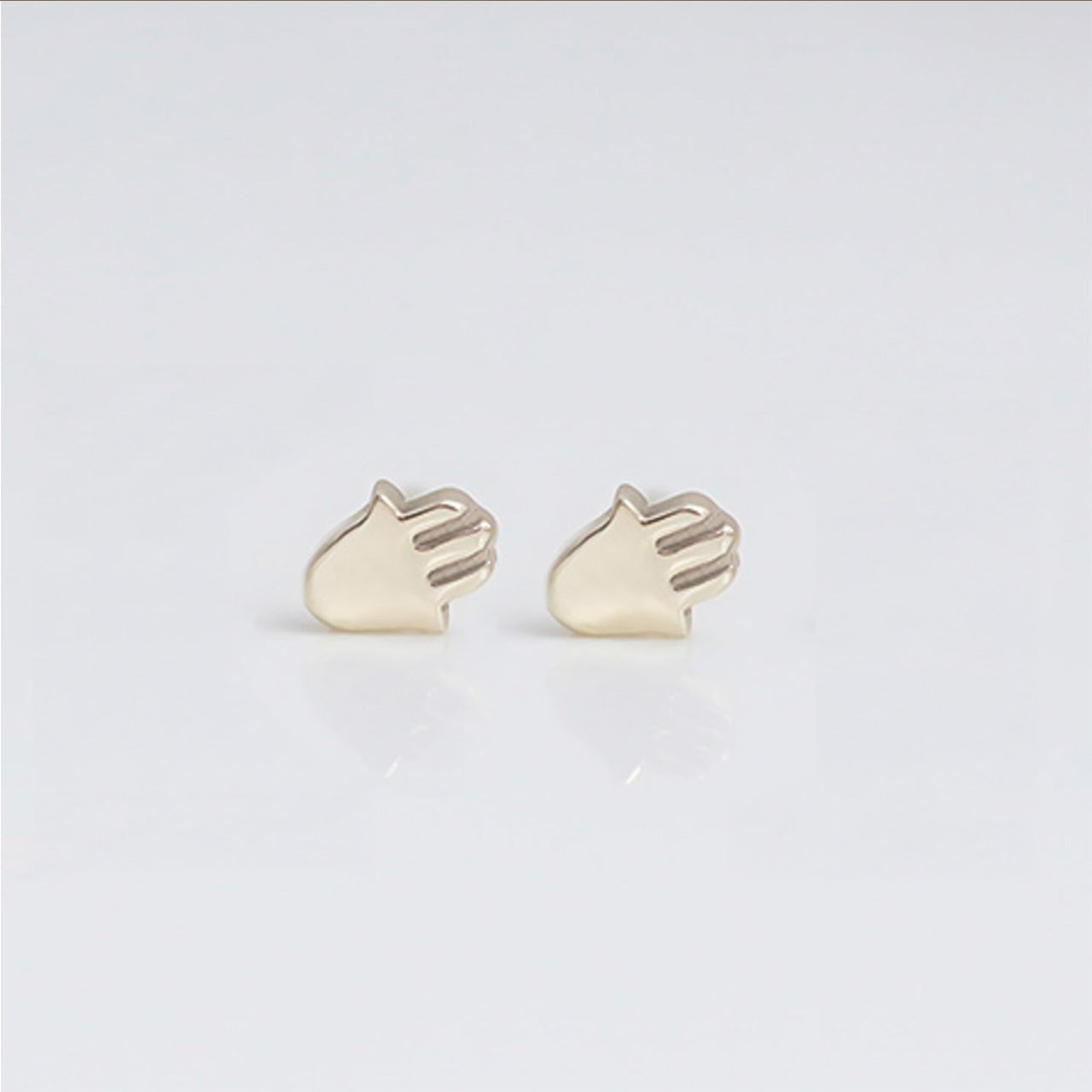 Hamsa studs 14k gold