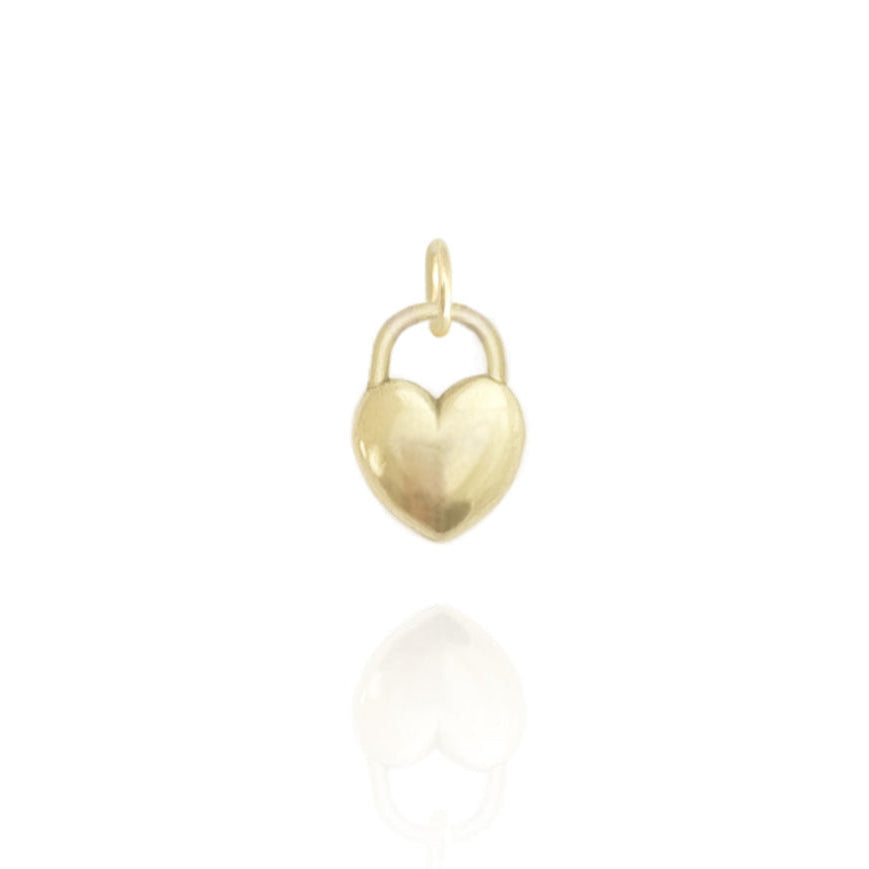 Heart Locket Charm 14k gold