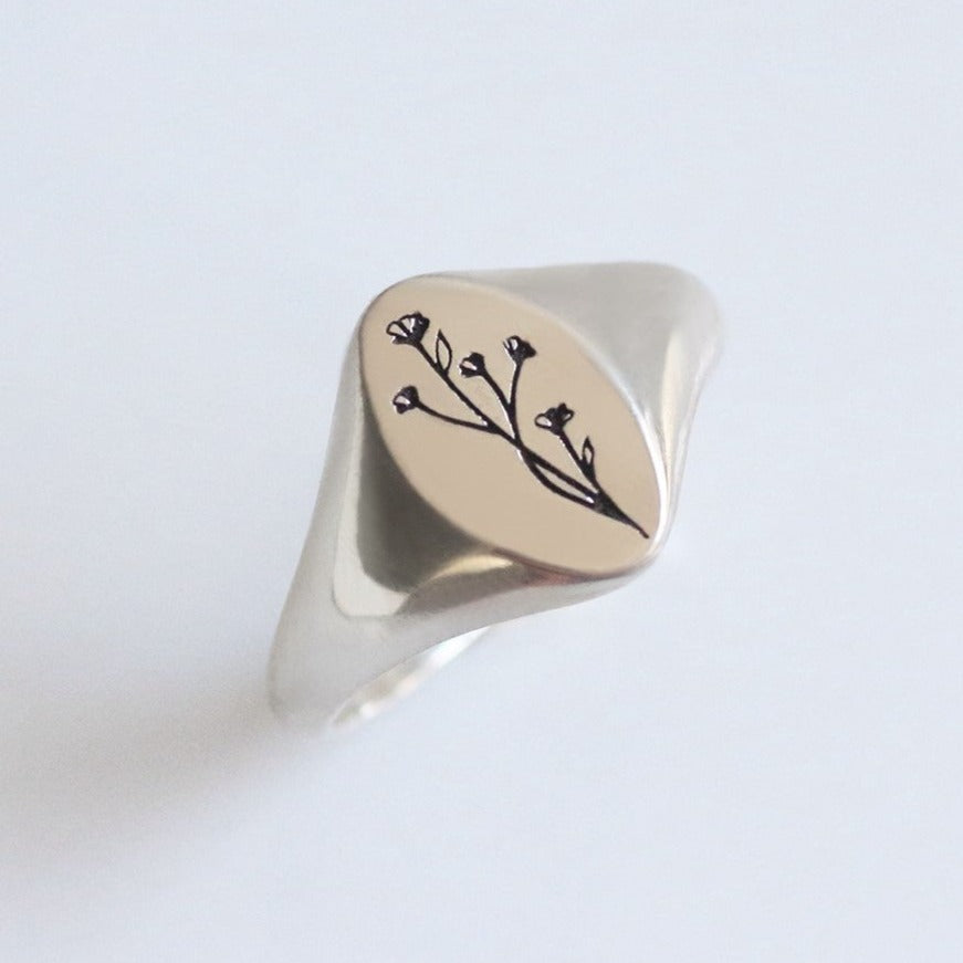 Heather Signet Ring silver