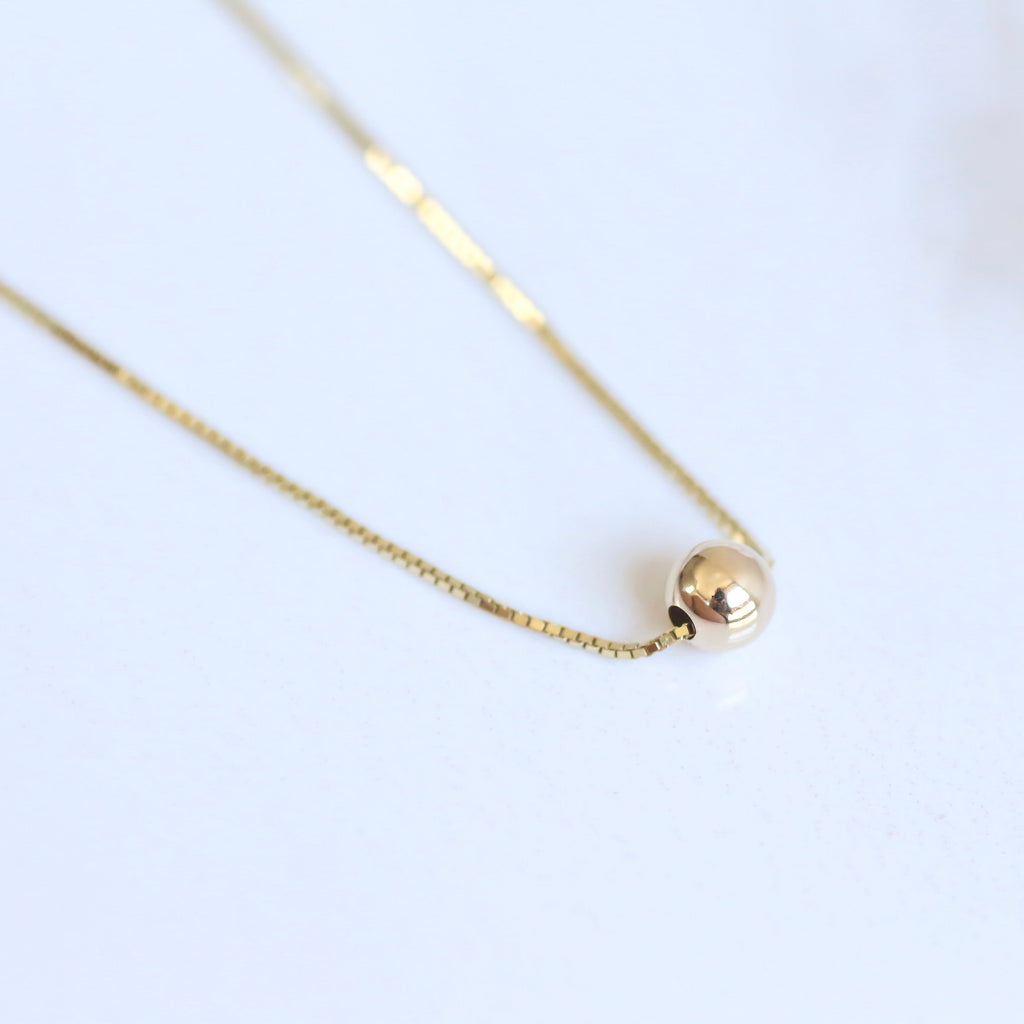 Golden Ball necklace 14k gold