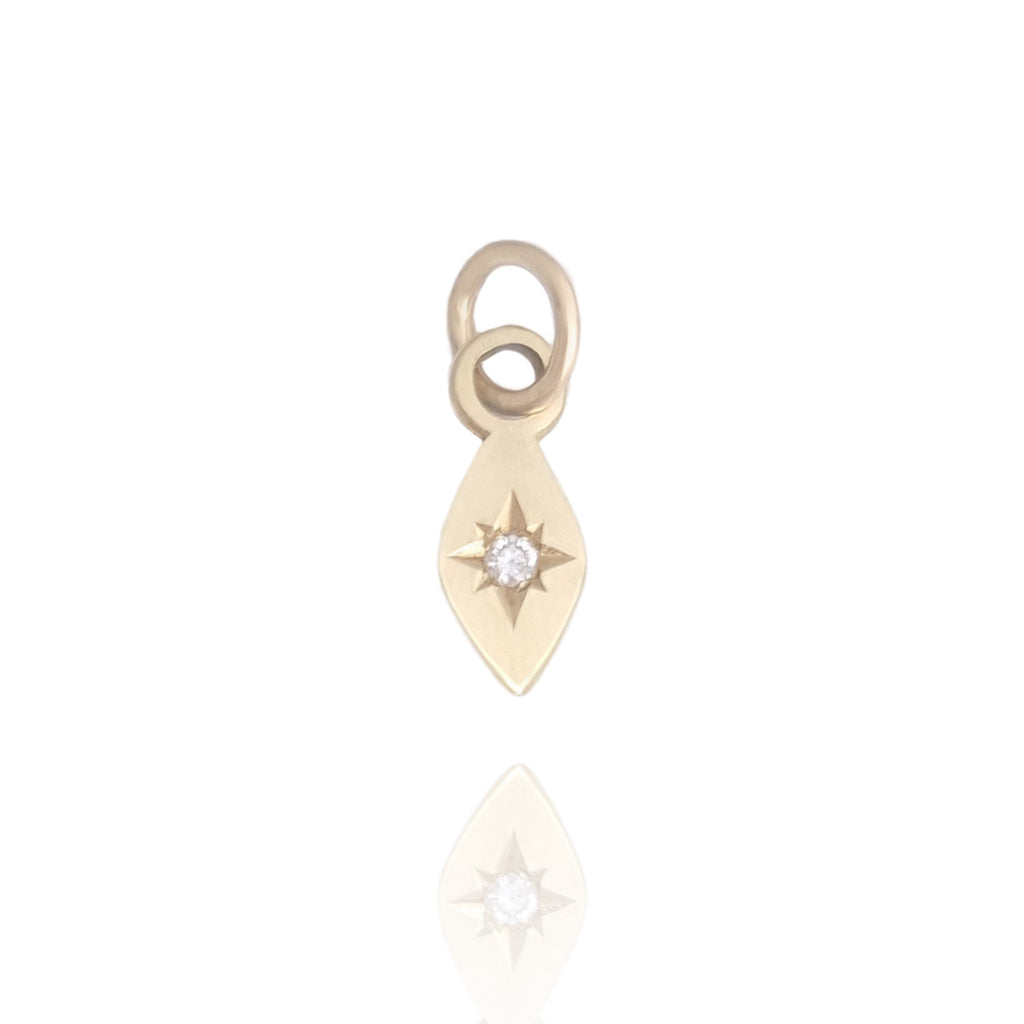 Diamond Marquise Charm 14k gold