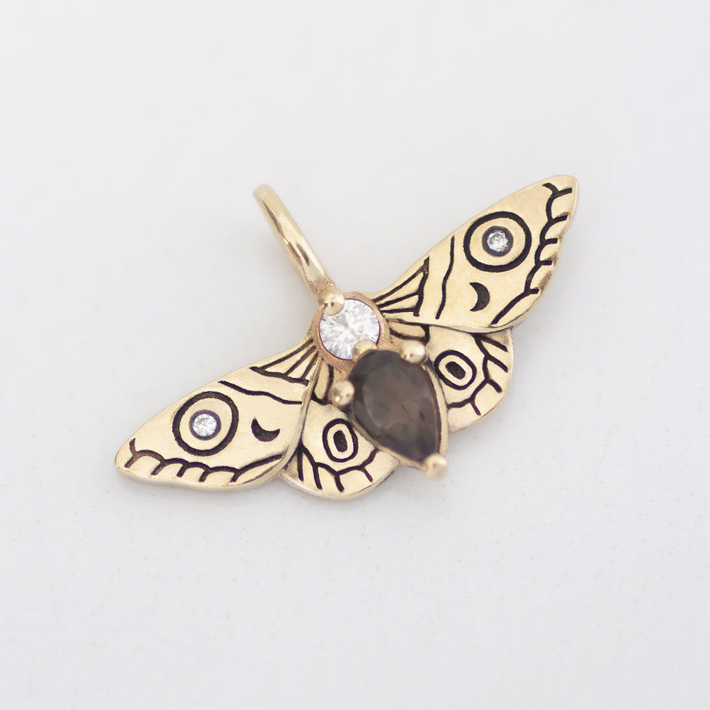 Moth Pendant 14k gold