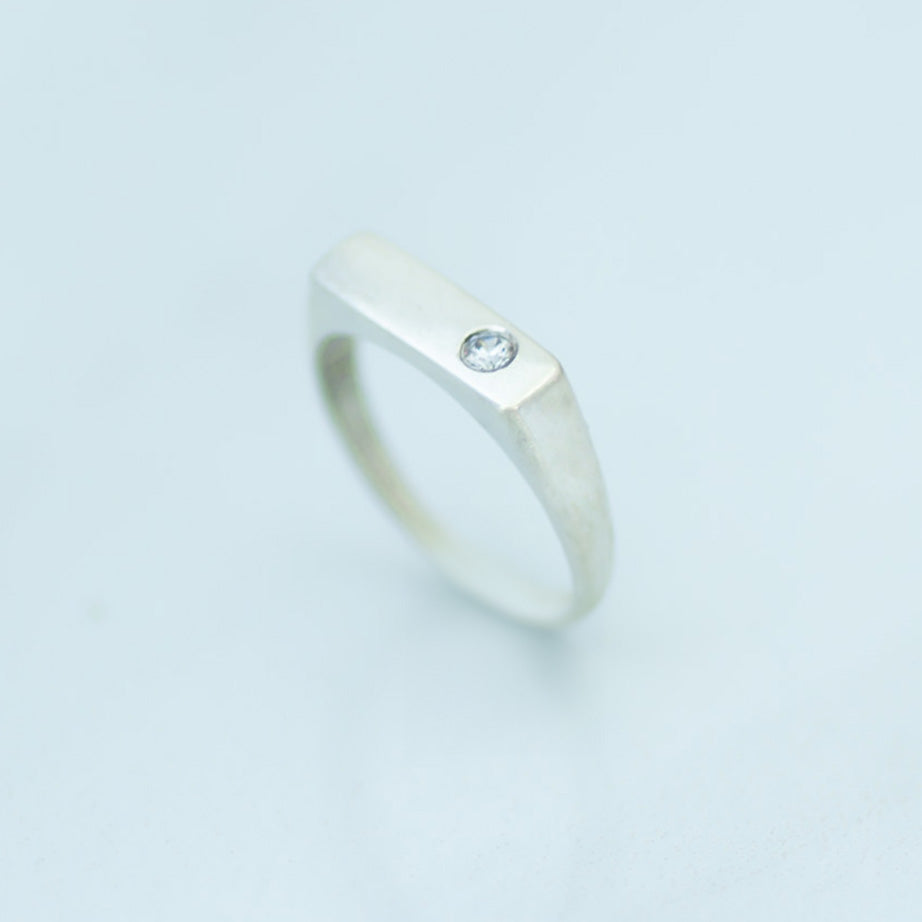 Bar Signet Ring silver