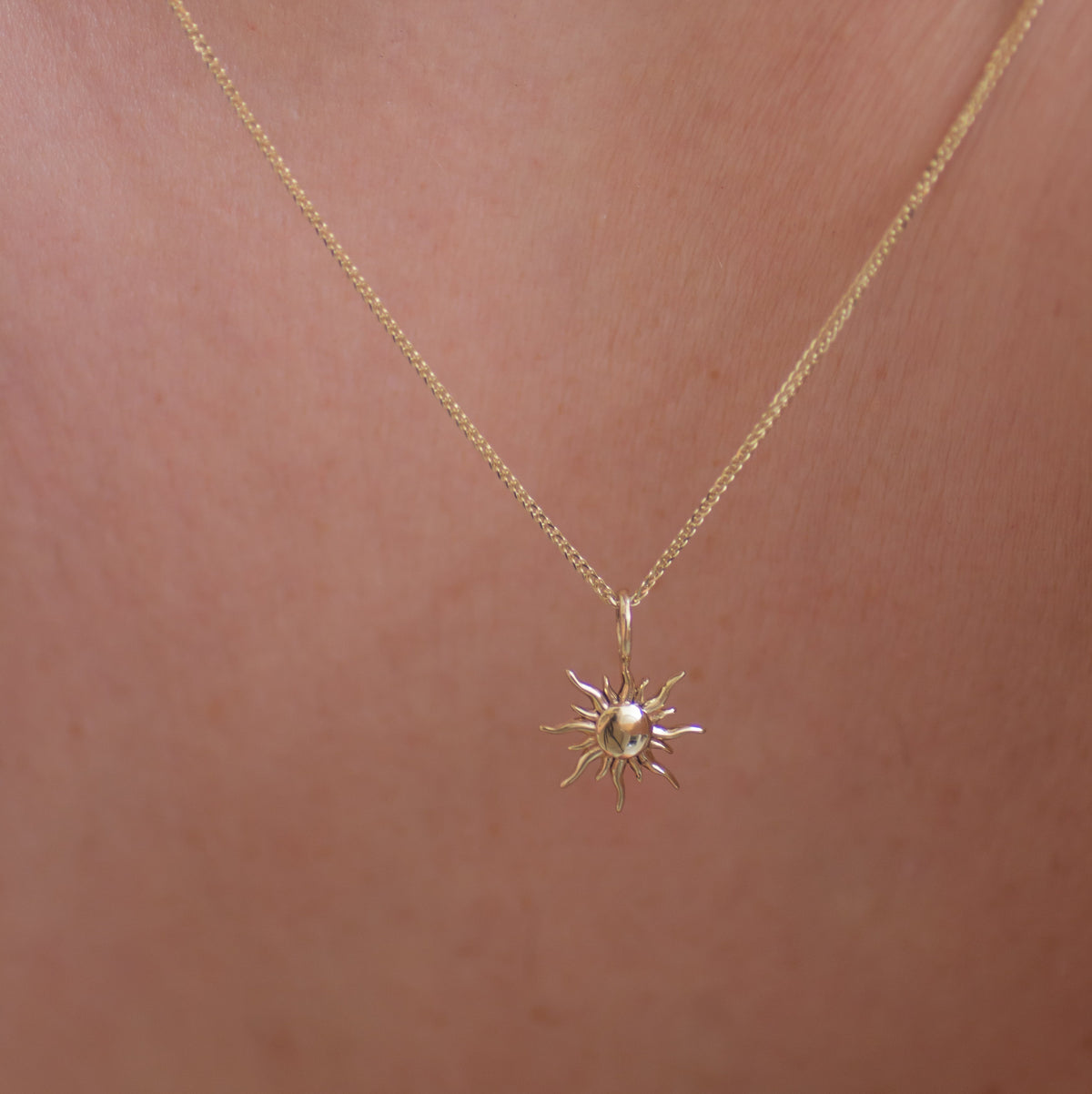 Mini Soleil Pendant in 14k gold