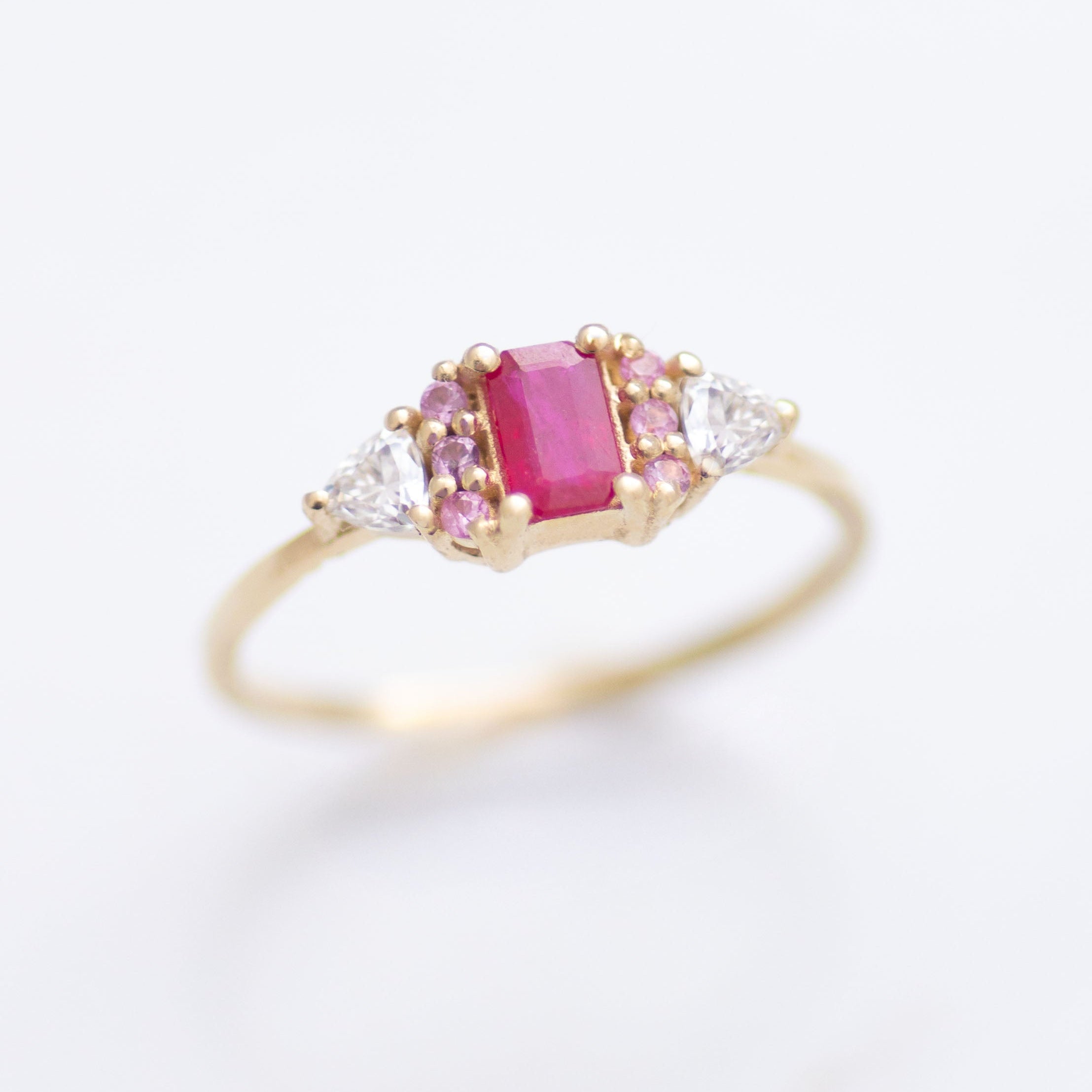 Ruby Orchid Ring 14k gold