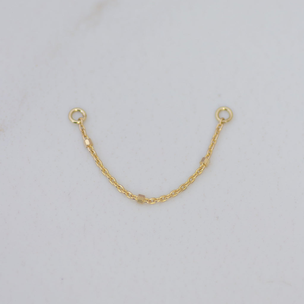 Satellite Chain Earring Connector in 14k gold