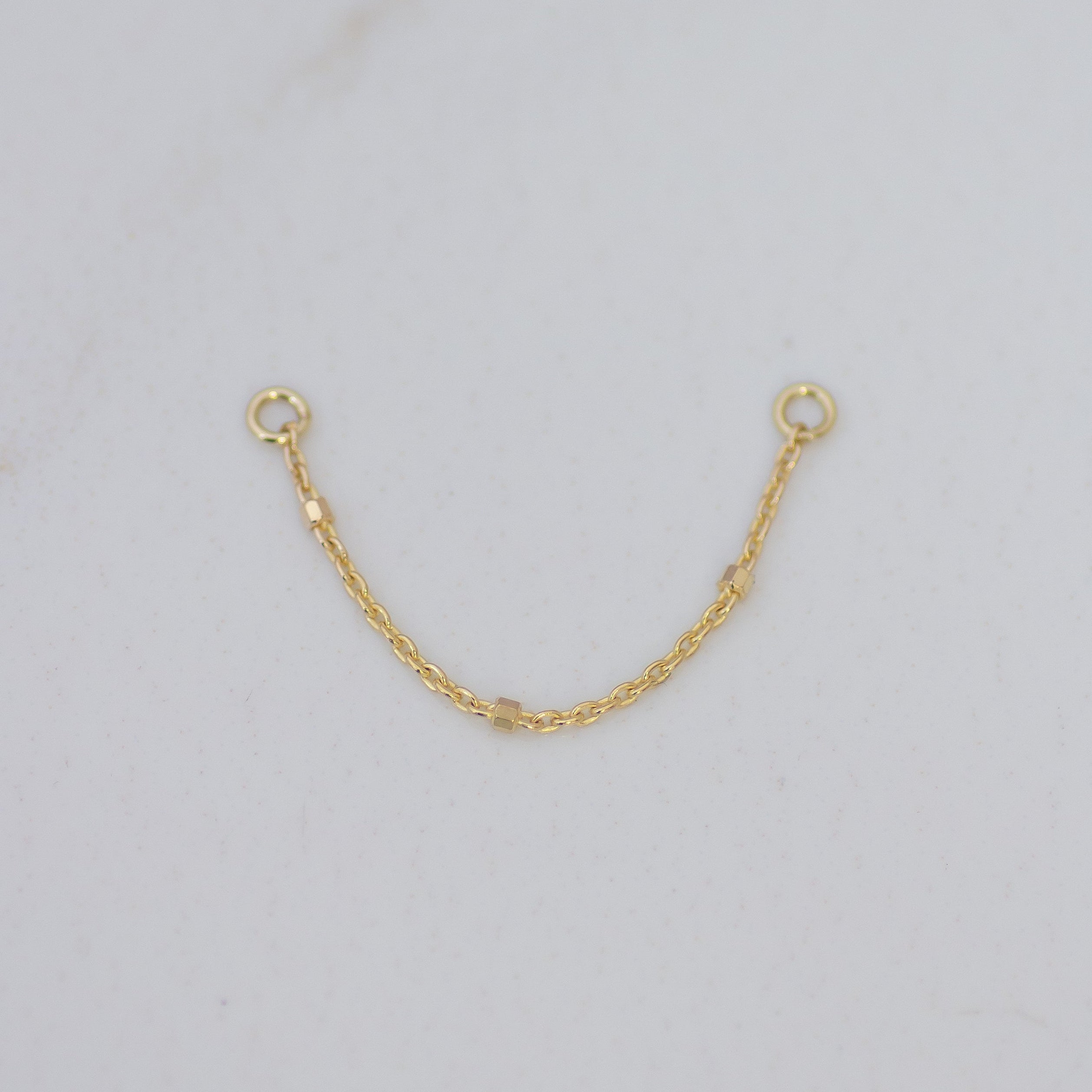 Satellite Chain Earring Connector in 14k gold