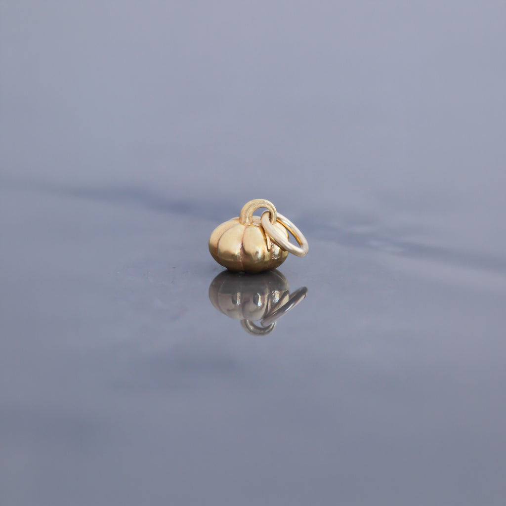 Mini Pumpkin Charm 14k gold