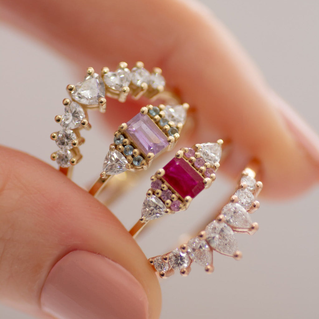 Ruby Orchid Ring 14k gold