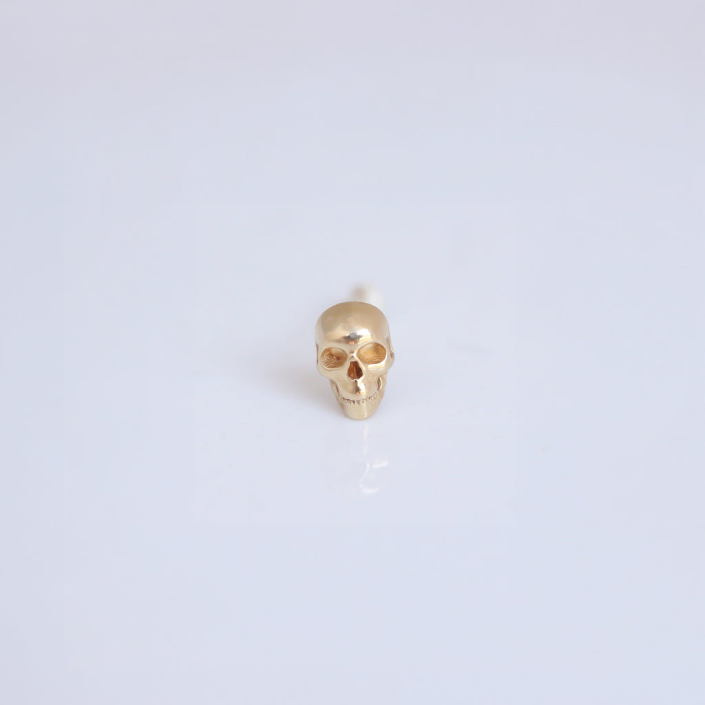Skull stud 14k gold