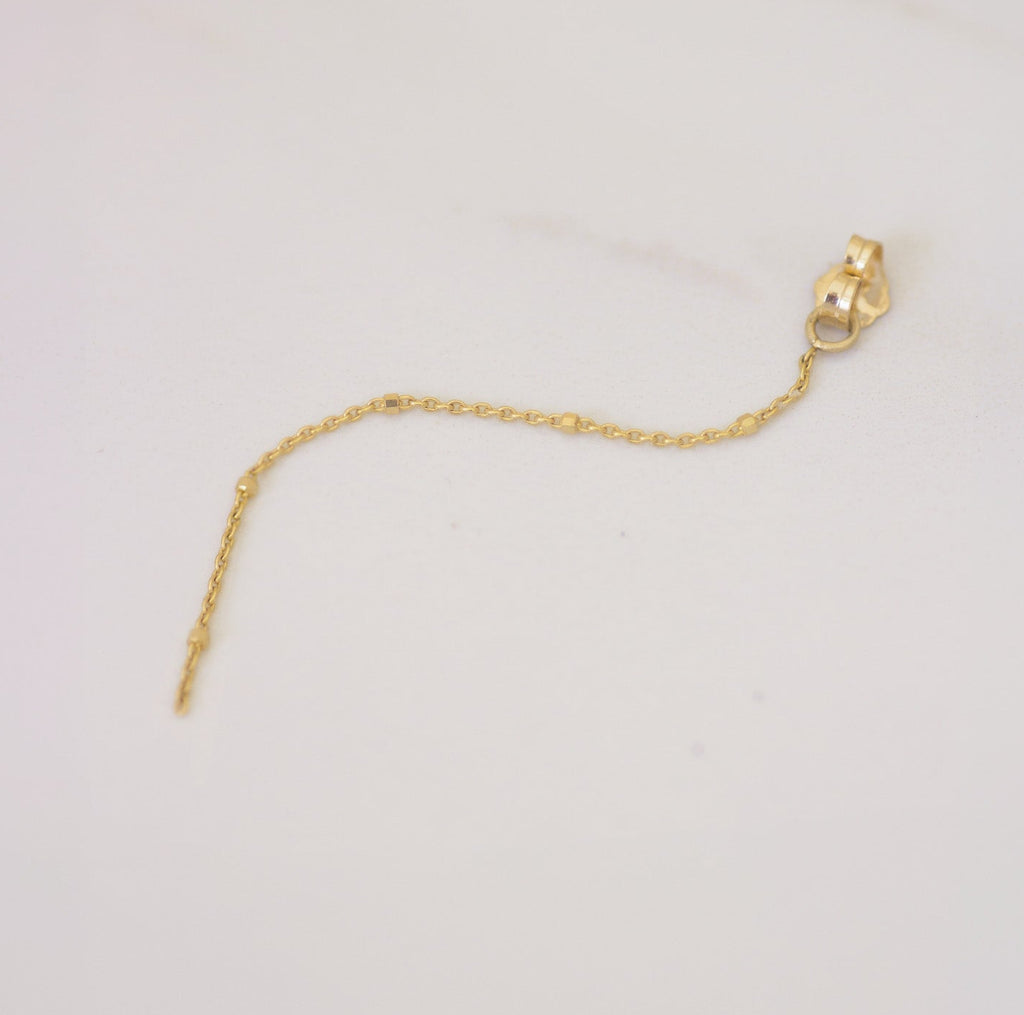 Satellite Chain Earring Back in 14K Gold
