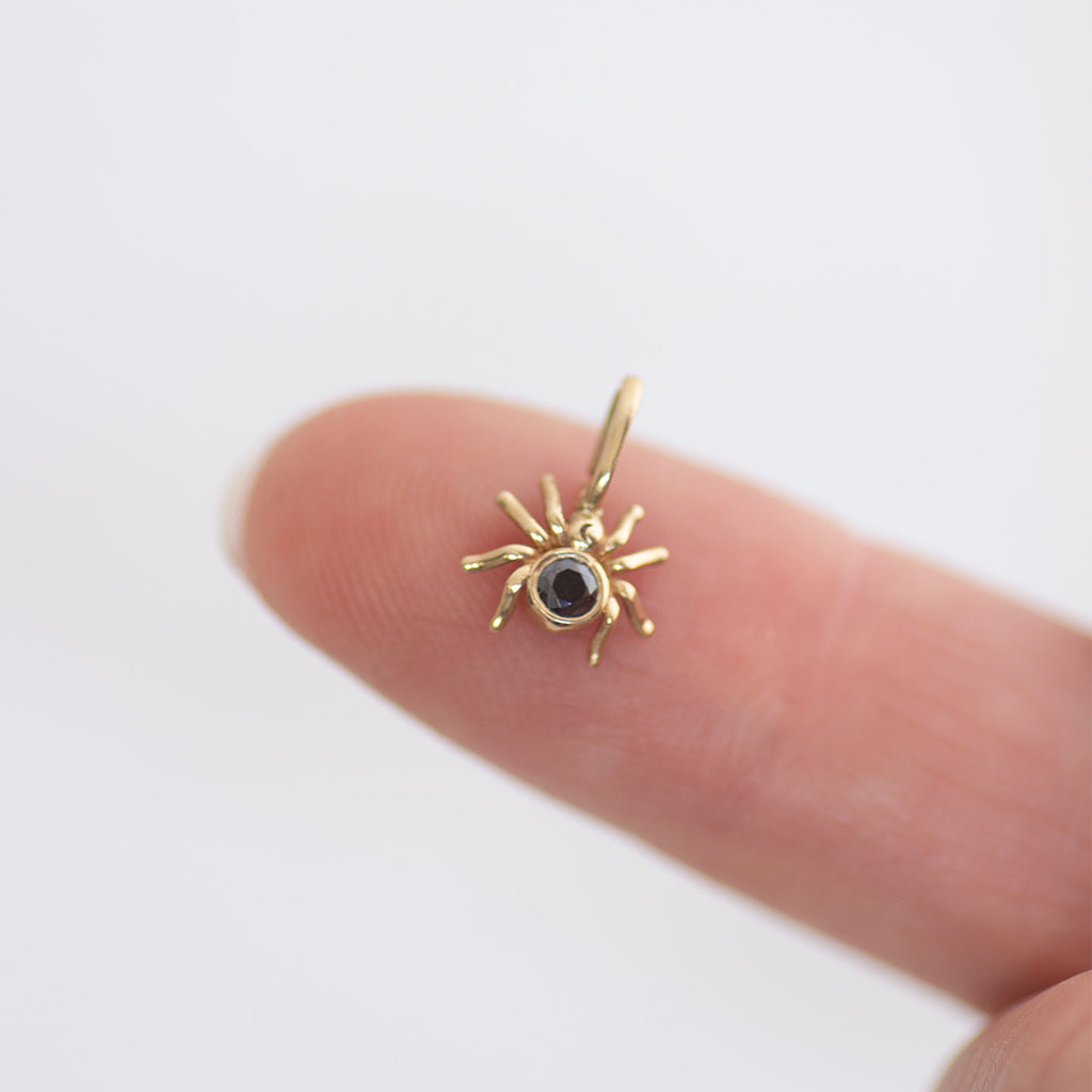 Spider Charm 14k gold