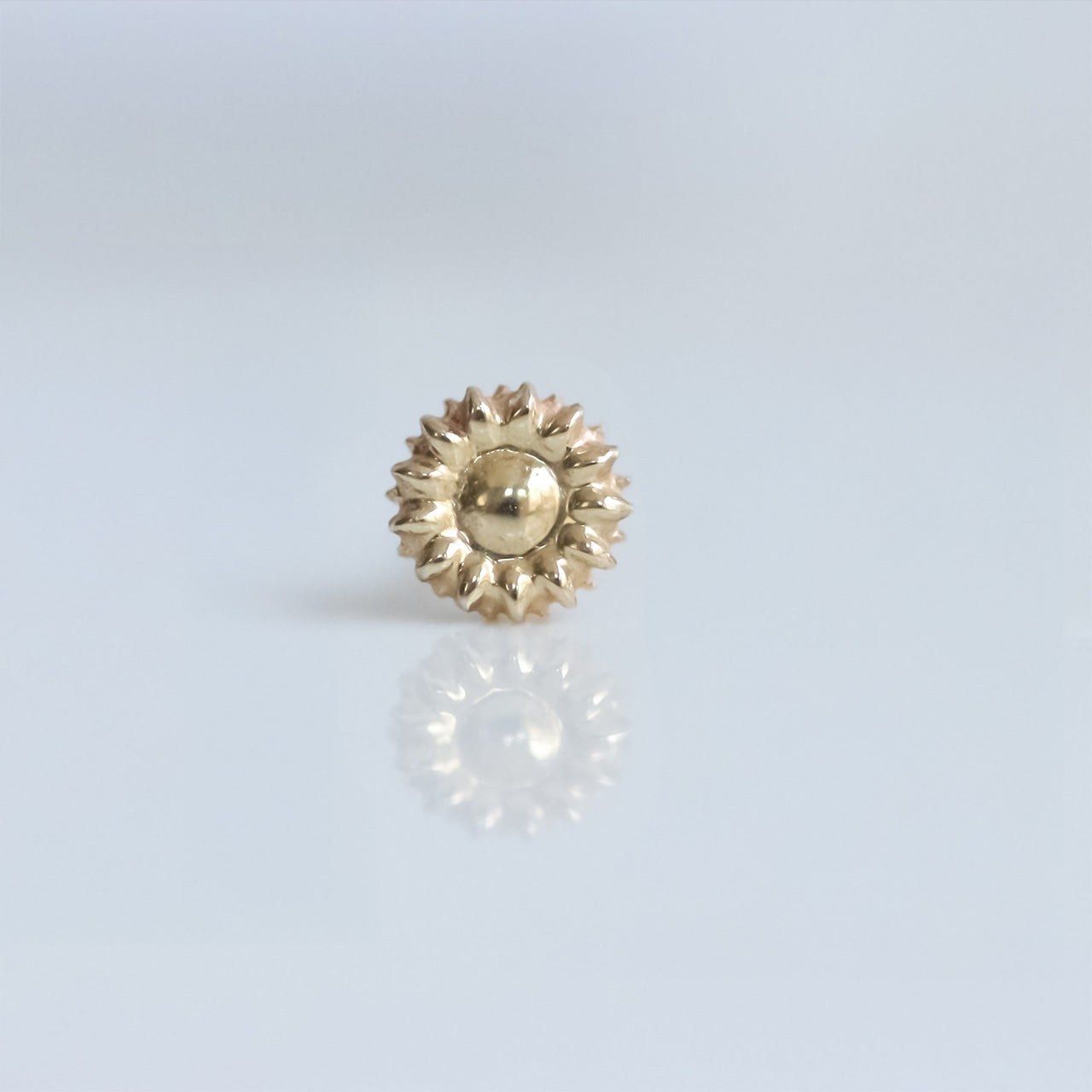 Sunflower studs 14k gold