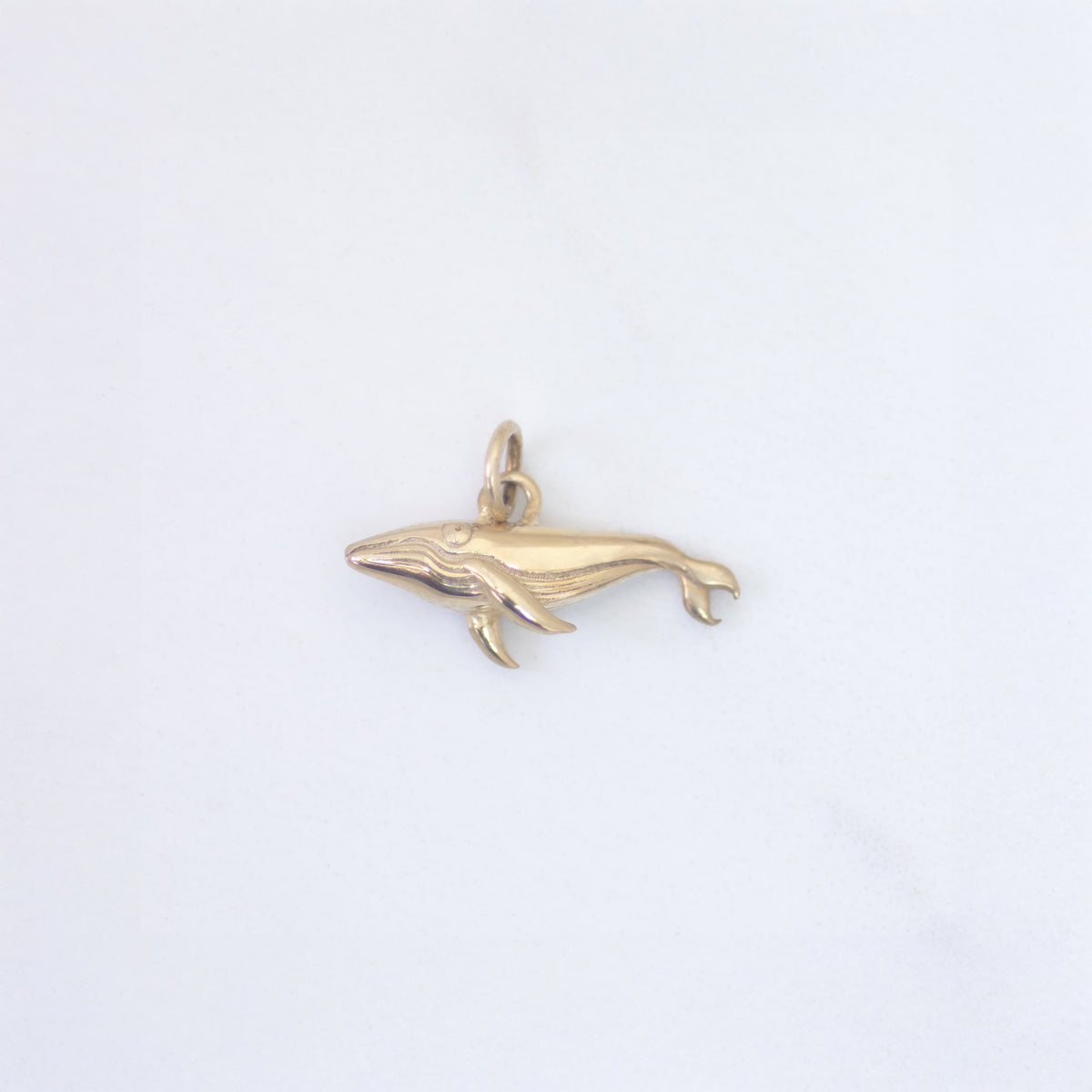 Golden Blue Whale Charm in 14K Gold