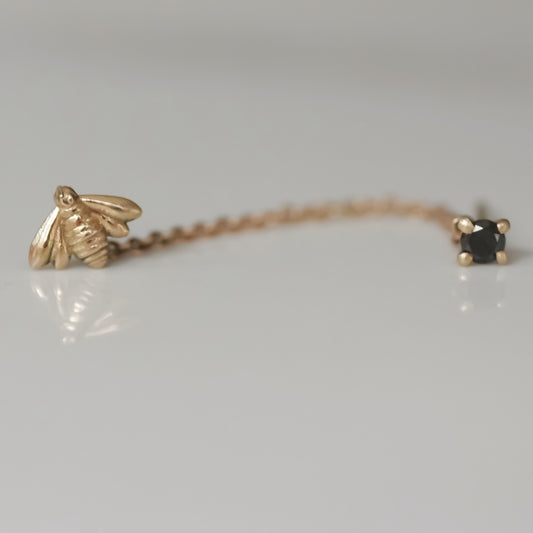 Bee to Black Diamond earring