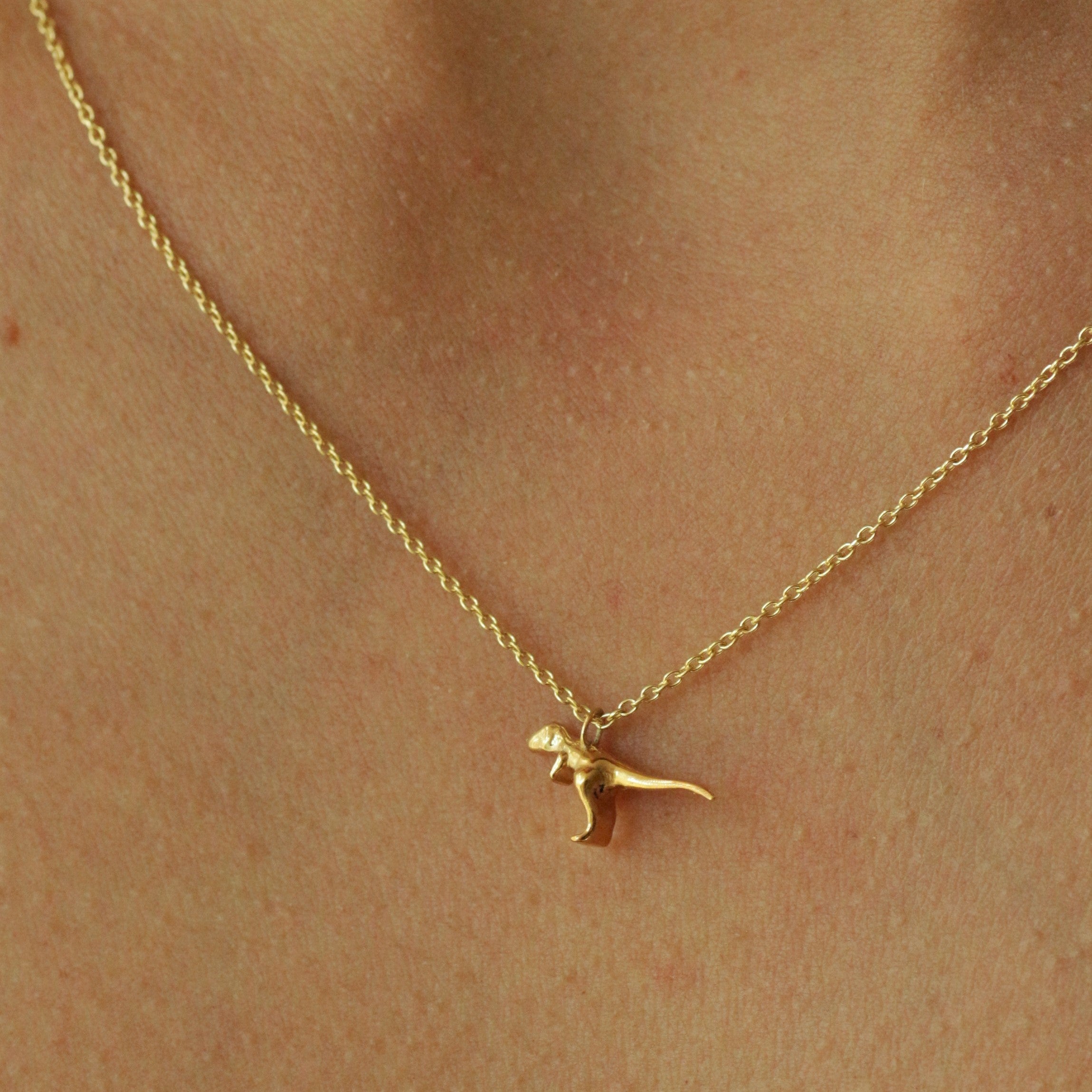 Dinosaur Gold Origami Necklace – La Menagerie