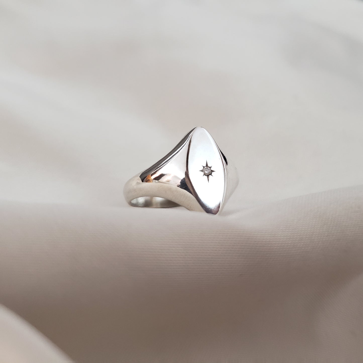 Marquise ring silver