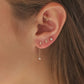 Moon & Star earring set 14k gold